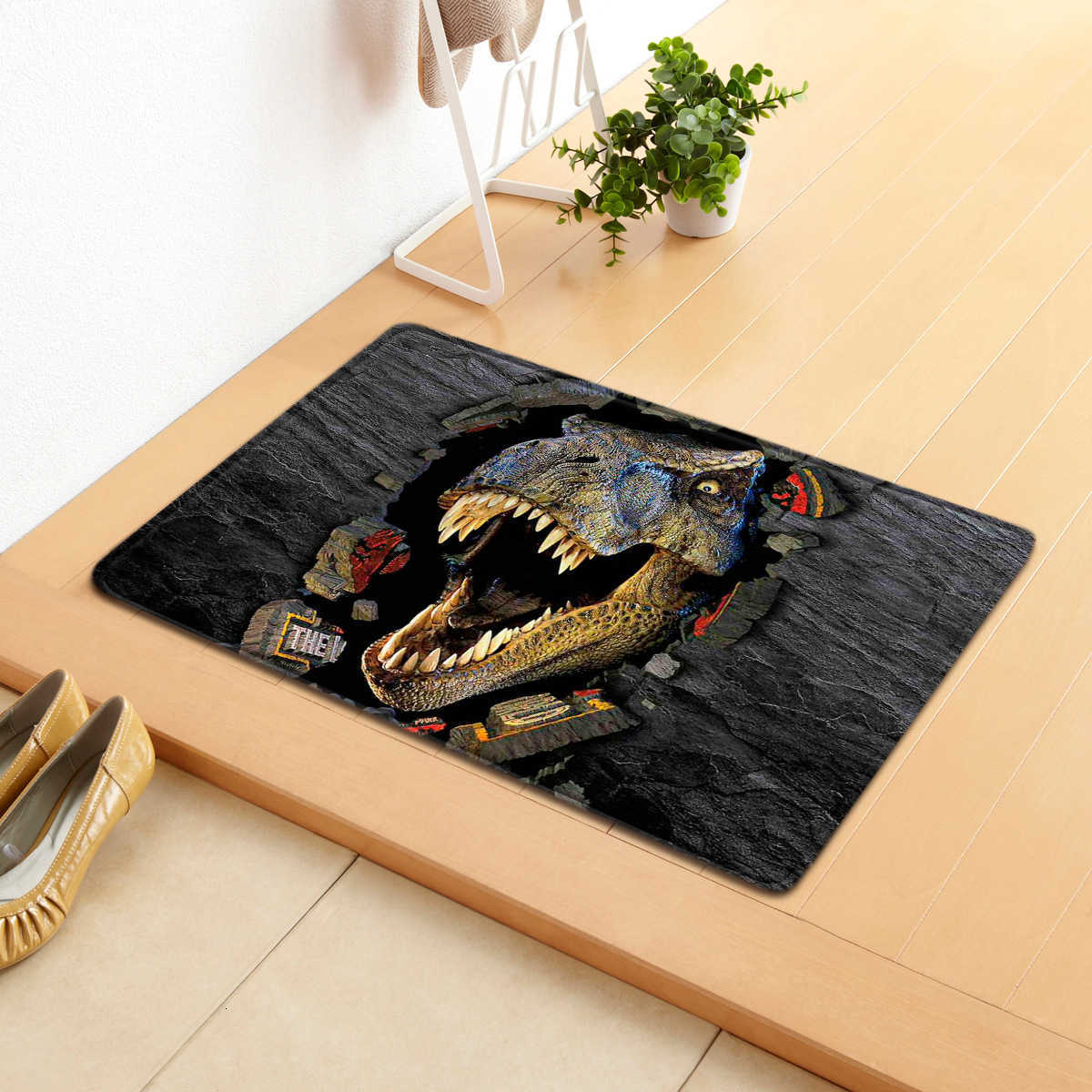 3D animal entrance mat modern minimalist long strip carpet for bedroom and living room S260207
