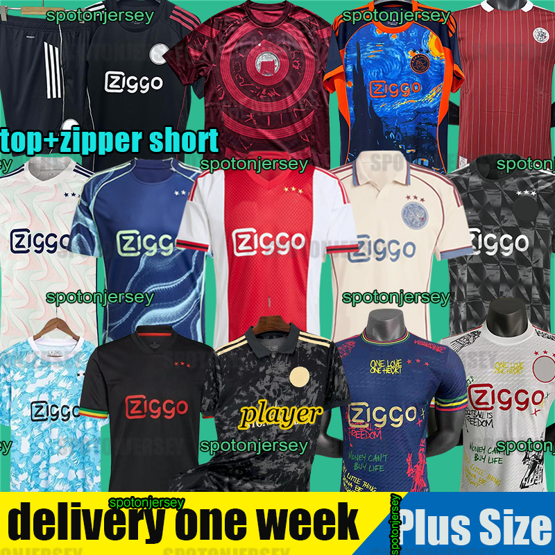 Ajax Soccer Jersey 25 26 football jerseys shirt kit Amsterdam ajaax jersey 25 26 maillot Ajaox Kids kit Ston e aajax bob marley jersey Island uniforms special