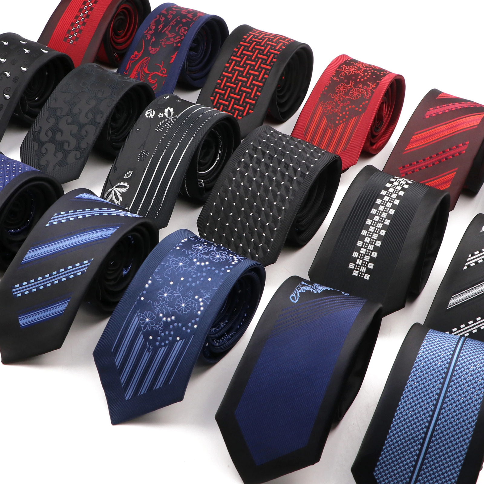 Slim Ties For Men Luxurious Splicing Creative Gravata Fashion Narrow Skinny Purple Black Cravat Wedding Party Groom Gift 260208