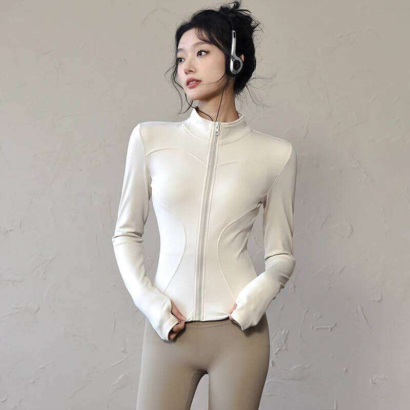 Long Sleeve Sports Women Zip Fitness Yoga Shirt Winter Warm Gym Top Activewear Running Coats Workout Clothes For Cycling 26Y0209