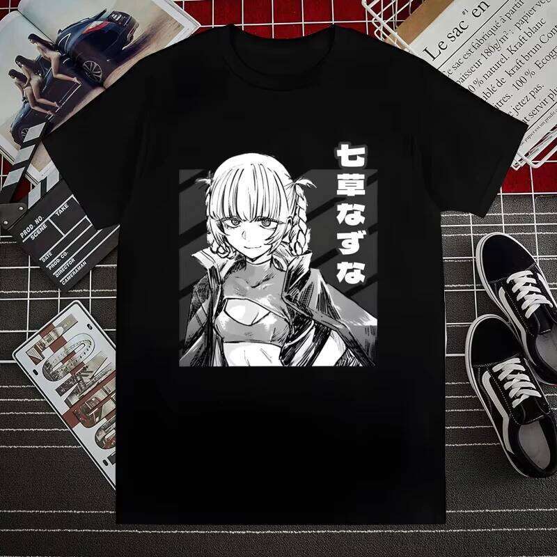 Floral Print T-Shirt Soft Breathable Casual Comfortable Oversized Anime Style Unisex Printed Tee Streetwear Top High Quality X260209