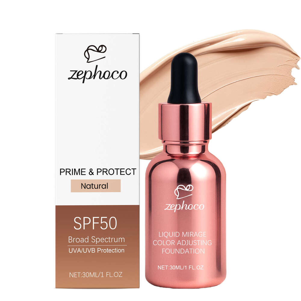 ZEPHOCO Color Changing Liquid Clear and Fit No Natural Lasting Makeup Moisturizing Lightweight Foundation