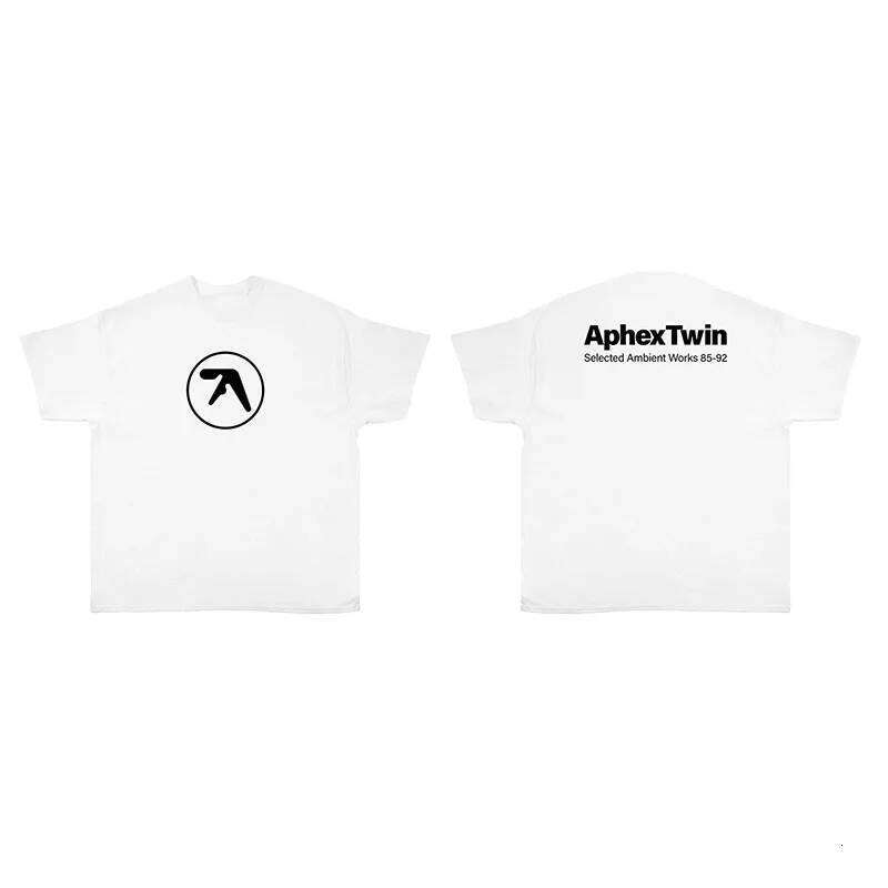 2025 Summer T-Shirt Aphex Twin Cotton Oversized Fashion Short Sleeve T Shirt Tops Men Women Tee Y2k Streetwear Harajuku Clothing X260209