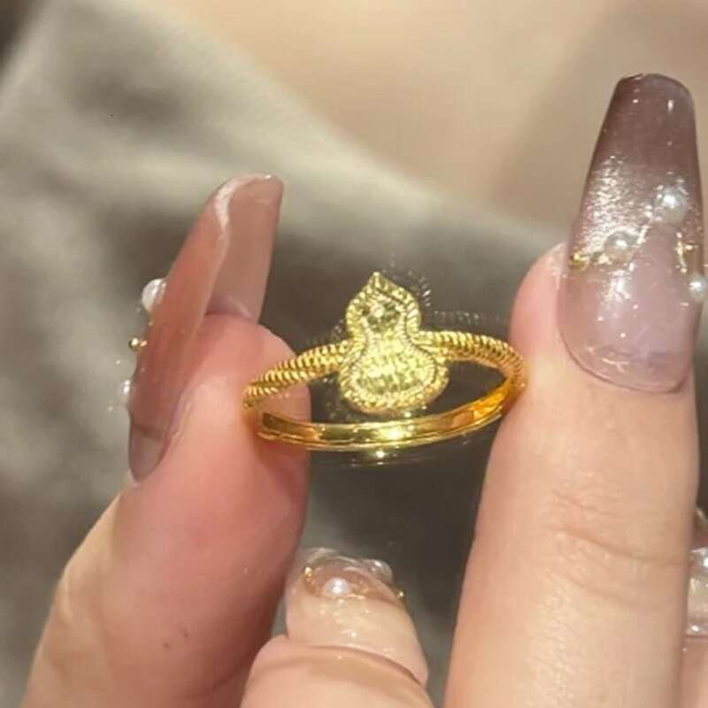 Dazzling Ice-crystal Gourd Ring 2026 New Model Heavy-duty Hammered Craftsmanship