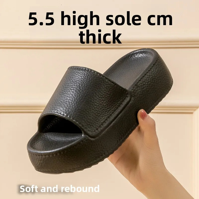 Thick Sole EVA Slippers for Women Fashion Home Platform Summer Outwear Non Slip Elevated 260208