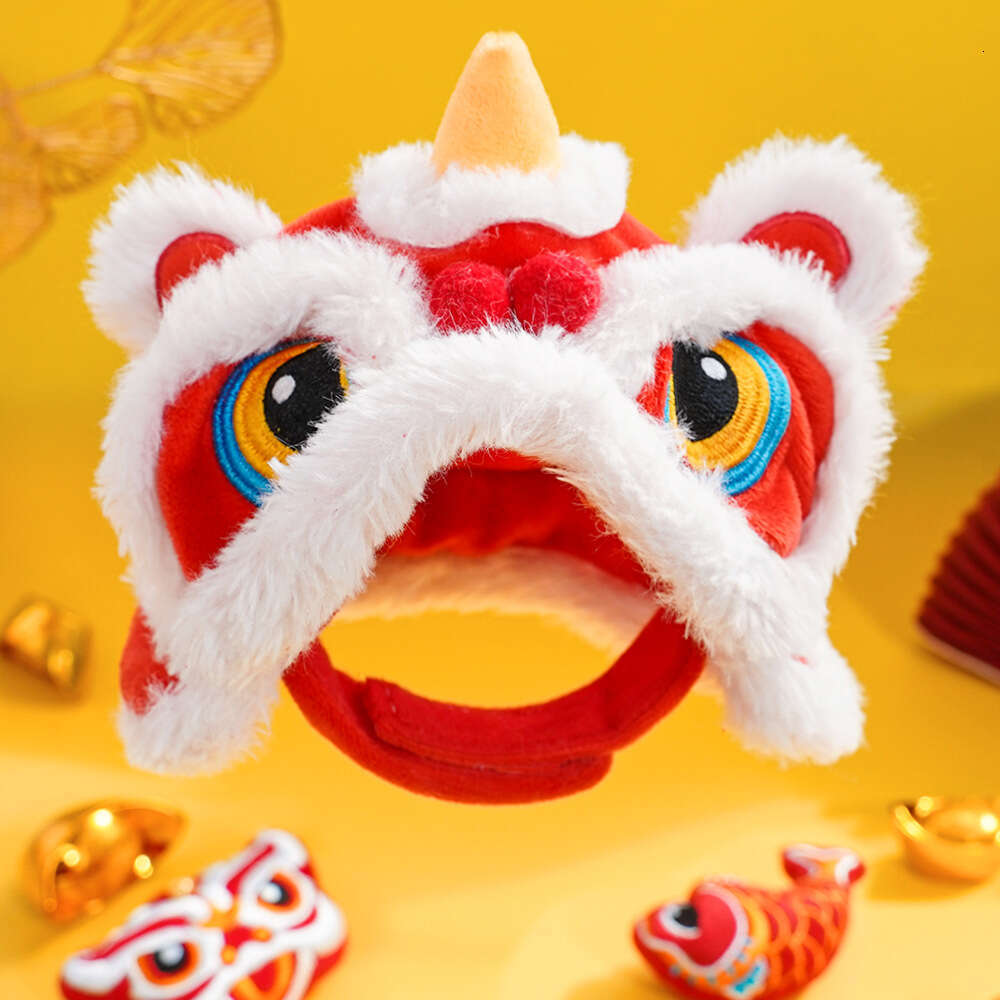 Autumn And Winter Warm Pet Funny New Year Transformation Tiger Head Dog Hat Headwear Cat Supplies Wholesale