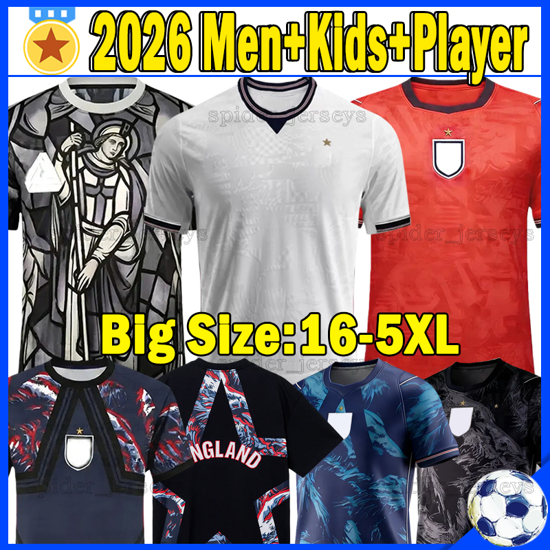 5XL england World Cup 2026 Soccer Jerseys KANE RICE MADUEKE WATKINS RASHFORD BOWEN GORDON 25 26 national football top KELLY goalkeeper soccer shirt men kids kits sets