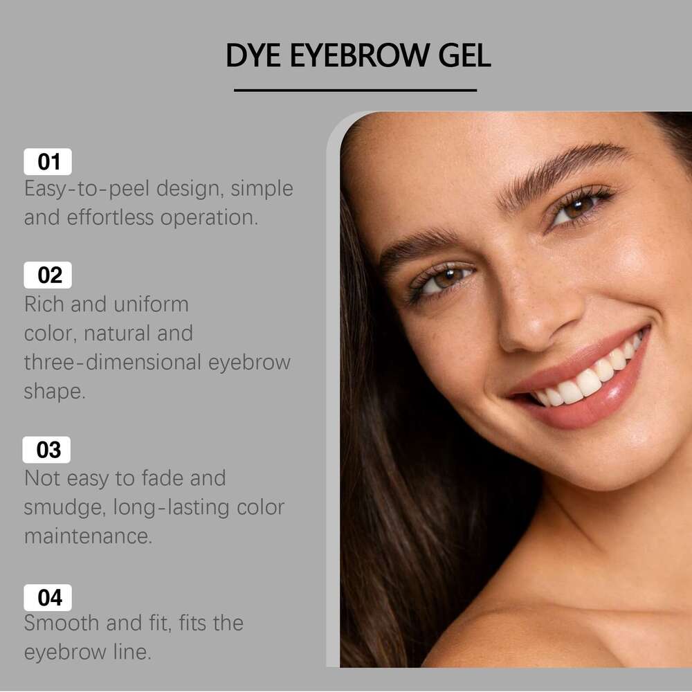 Zephoco Anti-Smudge Tinted Eyebrow Cream Brown Smooth Paste Velvet Mist Feel Easy to Apply Create Natural Wild Eyebrows
