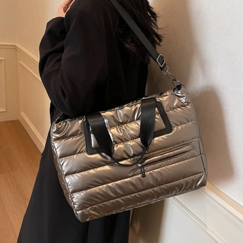 Large Capaci Casual Sle Womens down Cotton Jaet Bag Autumn Winter Versatile 2026 Crossbody Bag Tote Bag Handbags260128