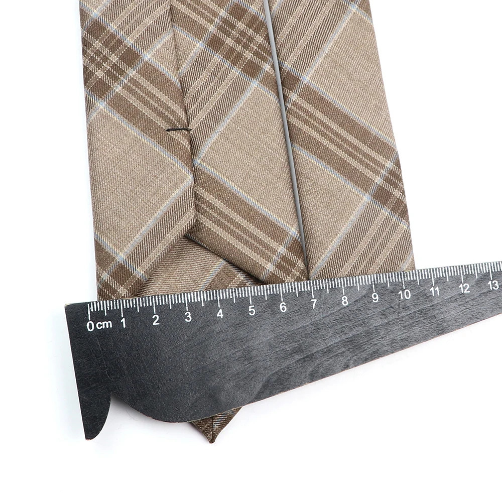 Gracefully Plaid Striped Wool Neckties Grey Burgundy Tie Cravat For Business Wedding Party Shirt Suit Collar Accessories Gifts 260208