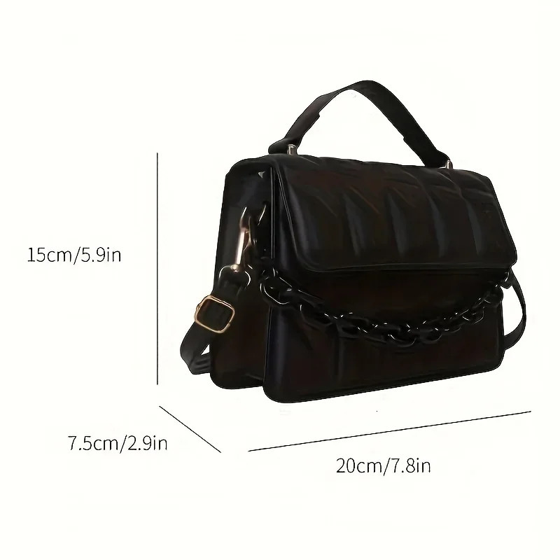 Mini Casual Quilted Crossbody Bag with Magnetic Clre and Adjustable StrapSmall Handbag Tote Shoulder for Women Daily Use 260208