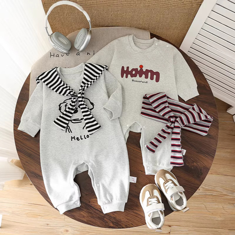 Baby romper spring Western style long sleeved jumpsuit
