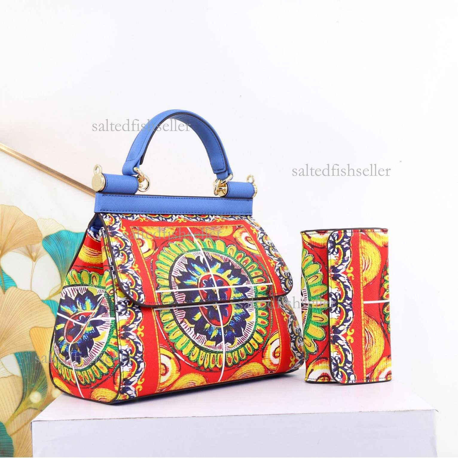 2026 Luxury Fashion Printed Handbag Explosive Chinese Style Brand Texture Women's Single Shoulder Steamed Bun Mother Bag Trendy Wallet Leisure PU