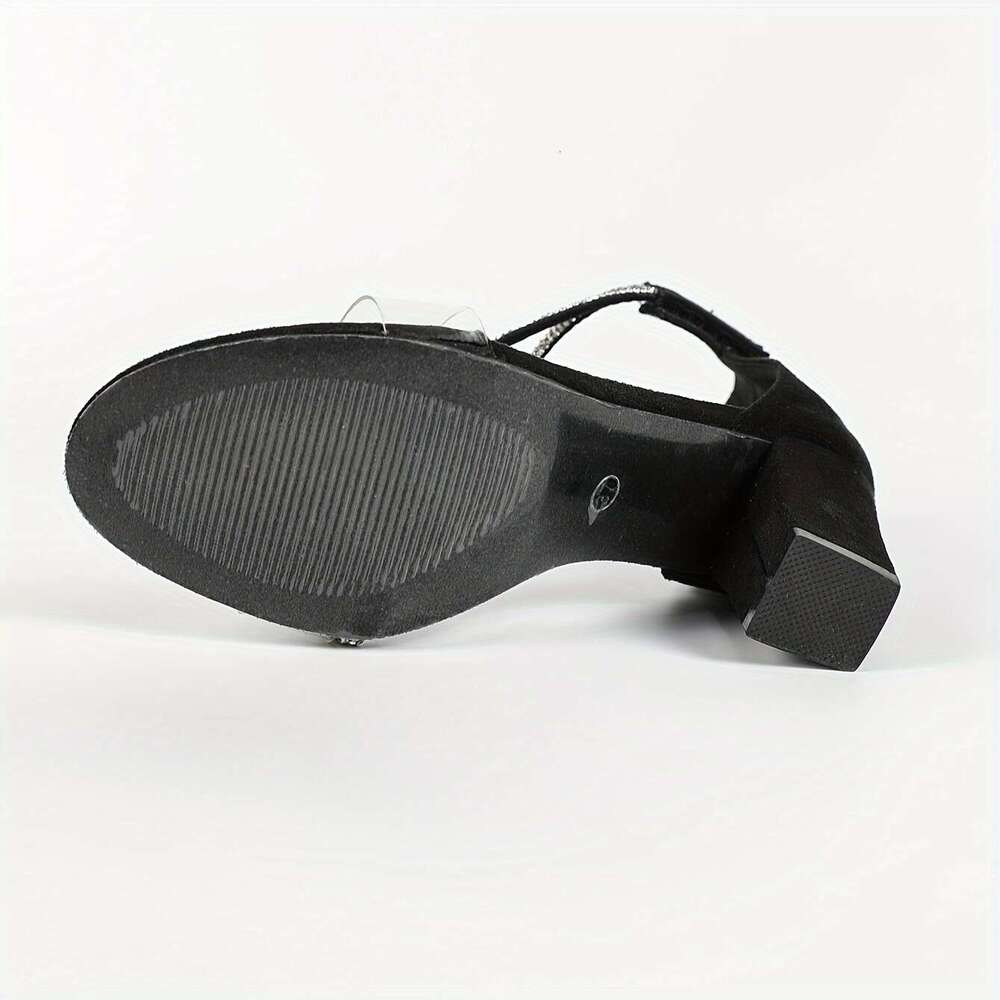 Sexy High End New Women S Sandals With Chunky Heels Fashion Single Strap T R U Fashion Women Shoes MOJIDASHU