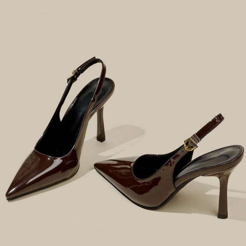 Ladies Stylish Pointed Toe High Heels With A Comfortable Open Back Design Adjustable Strap Perfect For Parties Dates And Formal Events Women Shoes MOJ