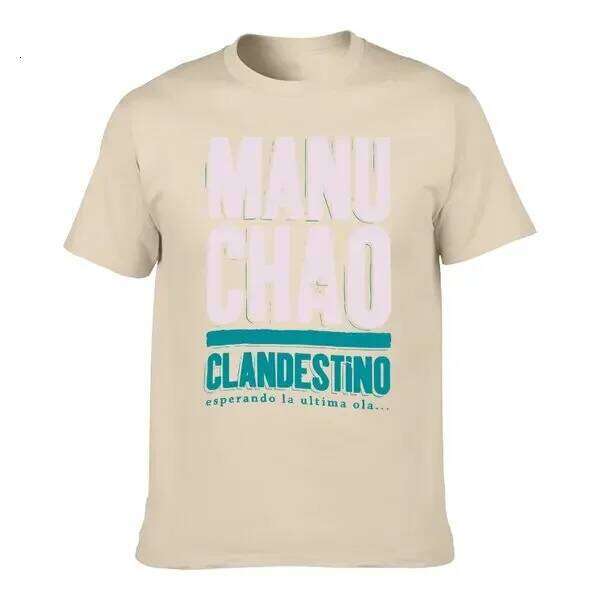 Manu Chao Clandestino Logo Hot Style Casual T-Shirt Father'S Day Gift Men Women X260209