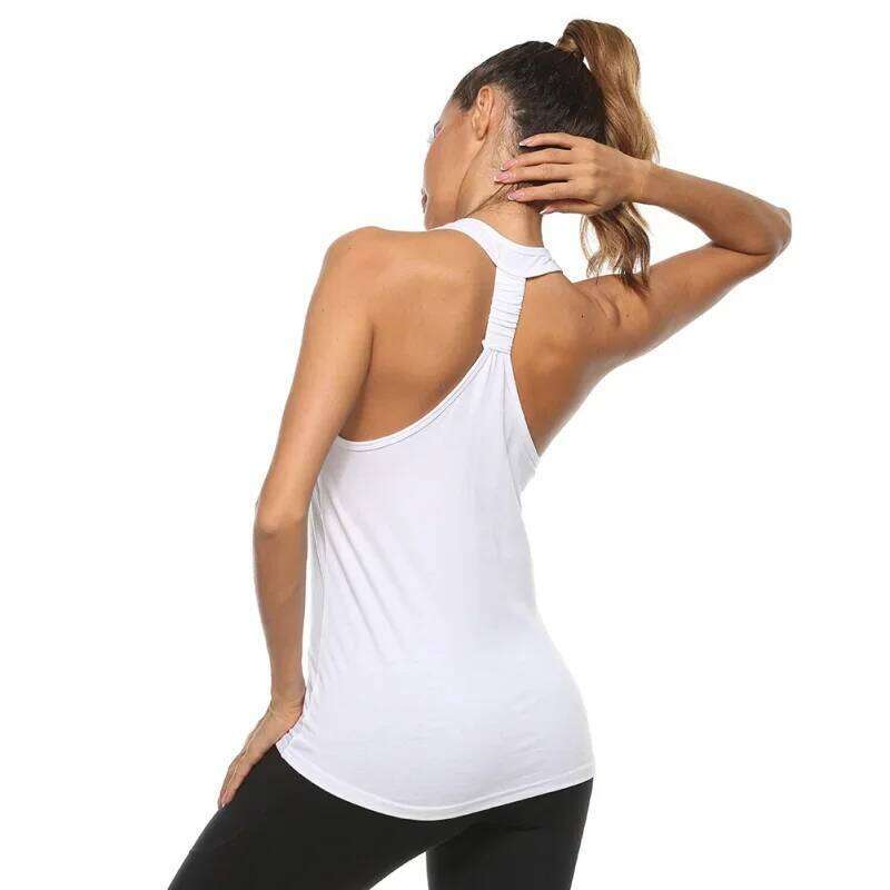 Mileegirl less Quick Dry Running Shirts Sleeveless Fitness Sports Gym Women Yoga Crop Top 26Y0209