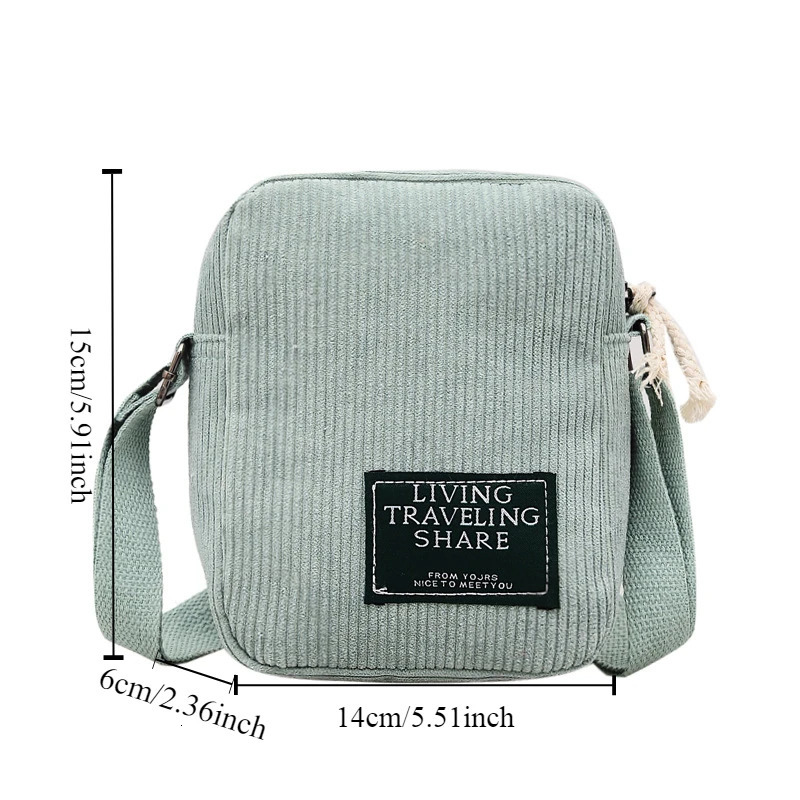 Casual Mobile Phone Coin Purse Crossbody Bag Ladies Stylish Corduroy Shoulder BagSuitable for Daily Use Work Travel Outdoor 260208