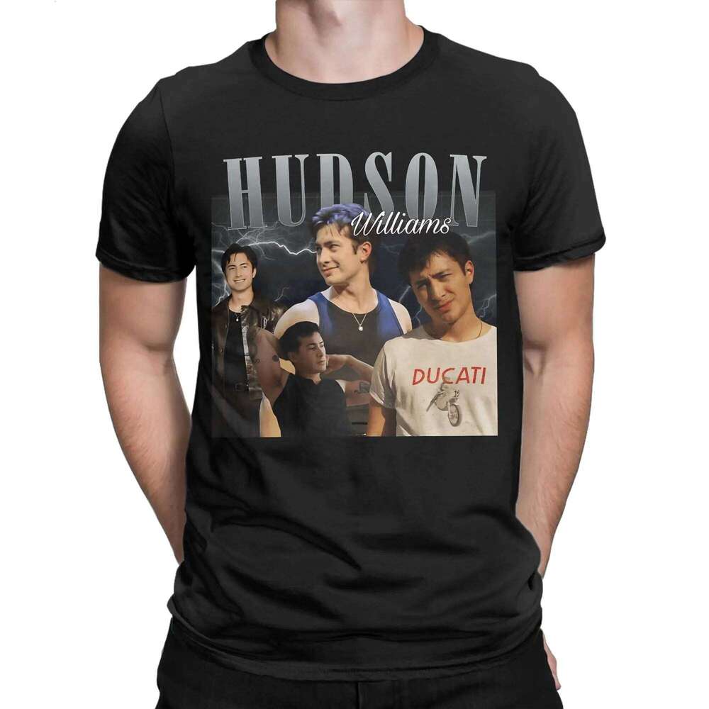 Hudson Williams Heated Rivalry Vintage T-Shirt Men Funny Cotton Tee Shirt Round Collar Short Sleeve T Shirts Plus Size Clothing X260209