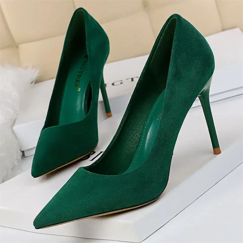 BIGTREE Autumn Pumps Fashion Fine Thin High Heel Pointed Party Stripper Womens Sexy Shoes 260208