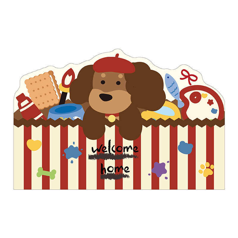 Dachshund dog entrance mat dust-removing wear-resistant dirt-resistant easy to clean non-slip mat for the hallway S260207