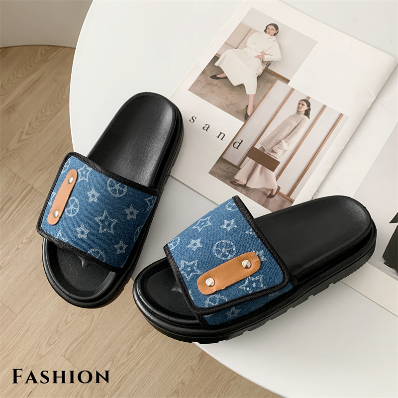Free shipping Sandals shoes Women's Outdoor Summer New Arrival Chunky Heel Wide-Size Comfortable quick-drying black