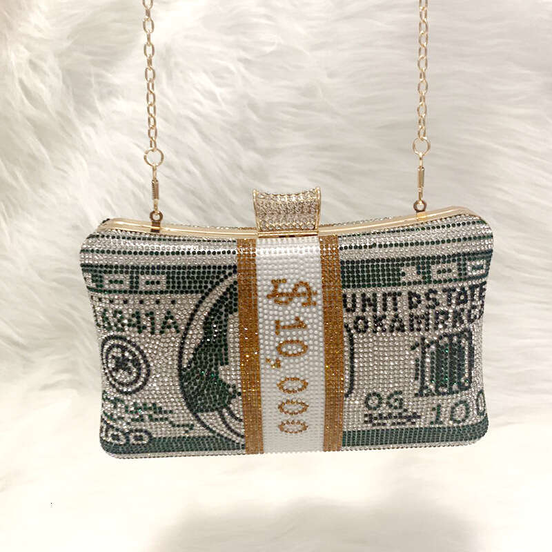 Trendy Personality Bag Fashion Sweet Lady Handbag Crystal Diamond Wedding Evening Clutch