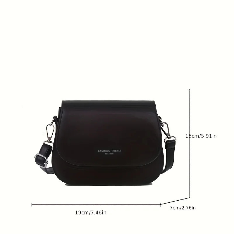 Fashionable Synthetic Leather Crossbody Bag Womens Shoulder Simple Square n Adjustable Strap Suitable for Daily Use 260208