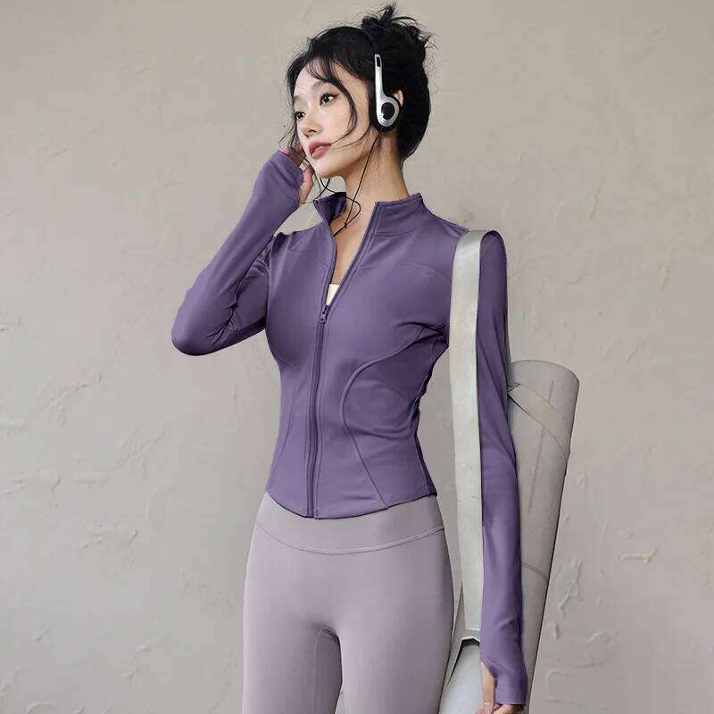 Long Sleeve Sports Women Zip Fitness Yoga Shirt Winter Warm Gym Top Activewear Running Coats Workout Clothes For Cycling 26Y0209