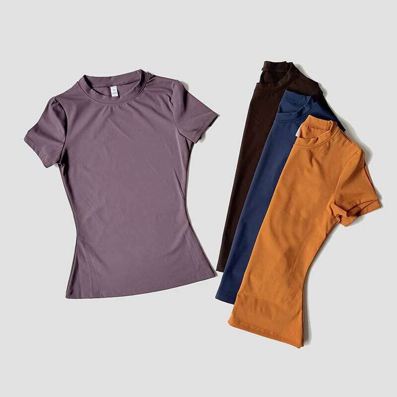 WAREBALL Sports Tops Quick-drying Ladies Tank Top Fitness Running Short Sleeve Elastic Breathable Yoga T-Shirt For Women 26Y0208