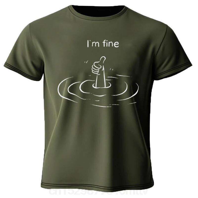 T'm Fine Print T-Shirt 100% Cotton Summer Tees For Men Women Oversize Casual Tops X260209