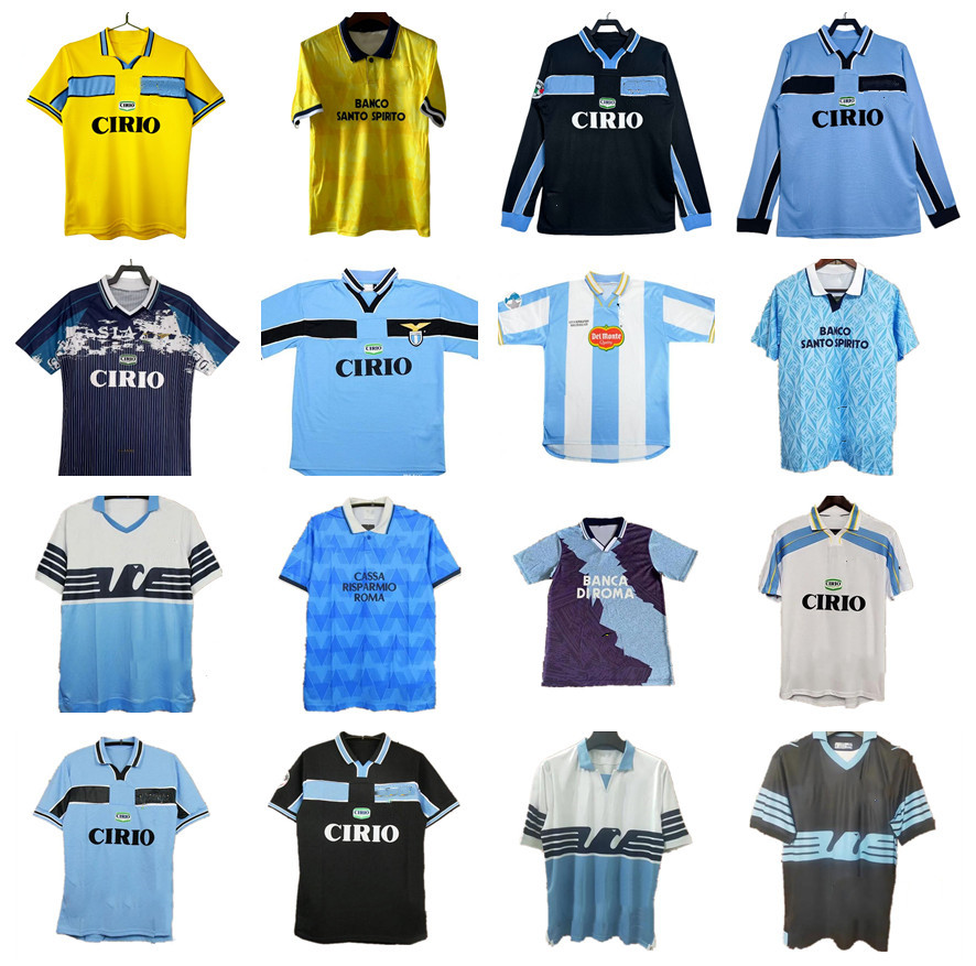 1989 1990 1991 1992 1999 2000 2001 lazio Retro soccer jerseys 89 90 91 93 100TH NEDVED SIMEONE SALAS GASCOIGNE VERON CRESPO NESTA home away football shirt