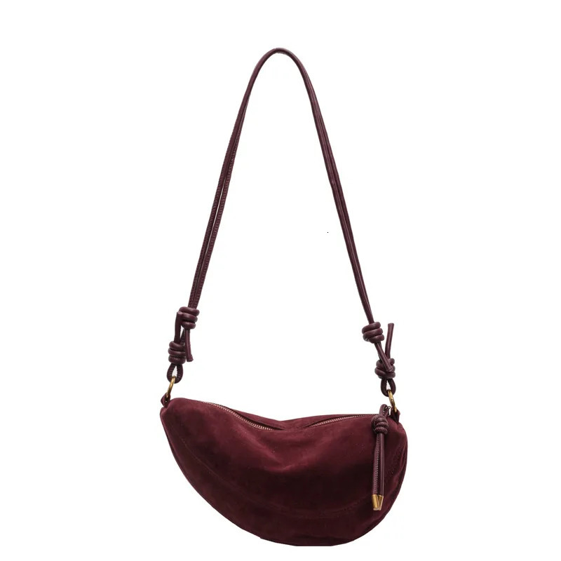 Faux Suede Super Niche Shoulder Bag for Women 2025 Single Crossbody Bags Underarm Dumpling Sweet 260120