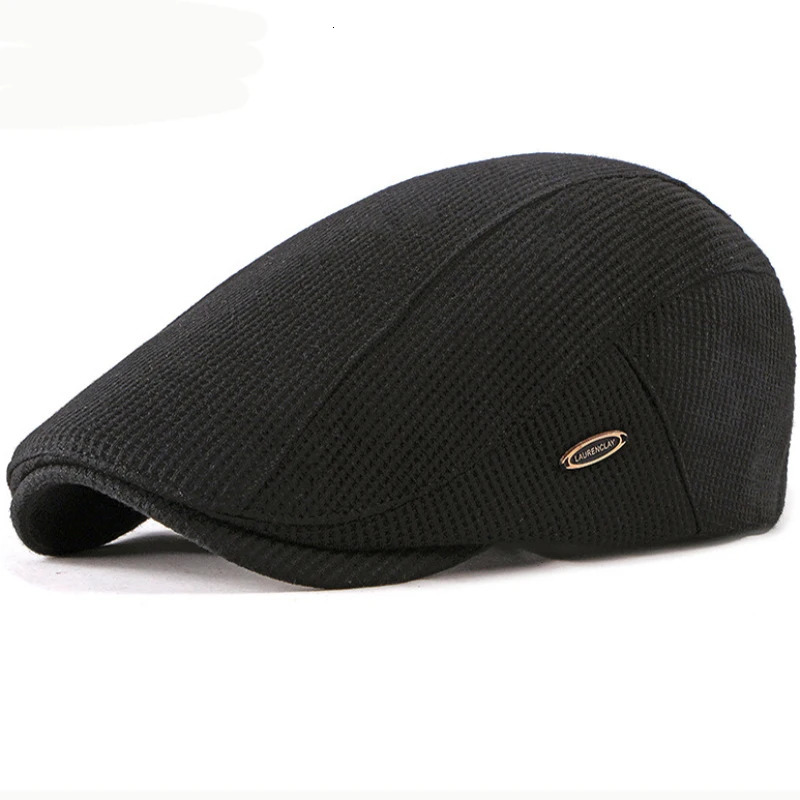 HT26 Beret Cap Autumn Winter Hat Caps for Men Women Adjustable Ivy Flat Cap High Quality Solid Knitted Hat Male Female Berets 260205