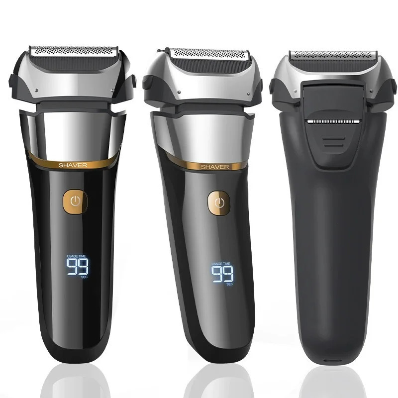 Electric Shaver 4D For Men Rechargeable Shaving Beard Razor Trimmer Machine For Barber USB Type-C Rechargeable Waterproof HT-909 260126