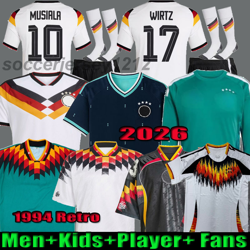 2026 Germany Adeyemi Woltemade woman Soccer Jerseys 2025 Player fans GNABRY WERNER MUSIALA MULLER HAVERTZ WIRTZ PAVLOVIC 25 26 Men Football Shirts Kids 1994 retro