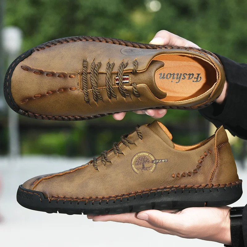 Handmade Leather Casual Men Shoes n Sneakers Man Comfortable Loafers Moccasins Driving Shoe 260126