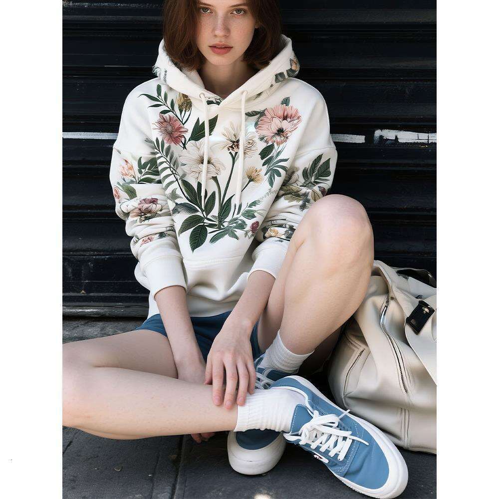 2026 Fall New Fashionable And Elegant Versatile Loose Hooded Top For Women, Casual Long-Sleeve Hoodie