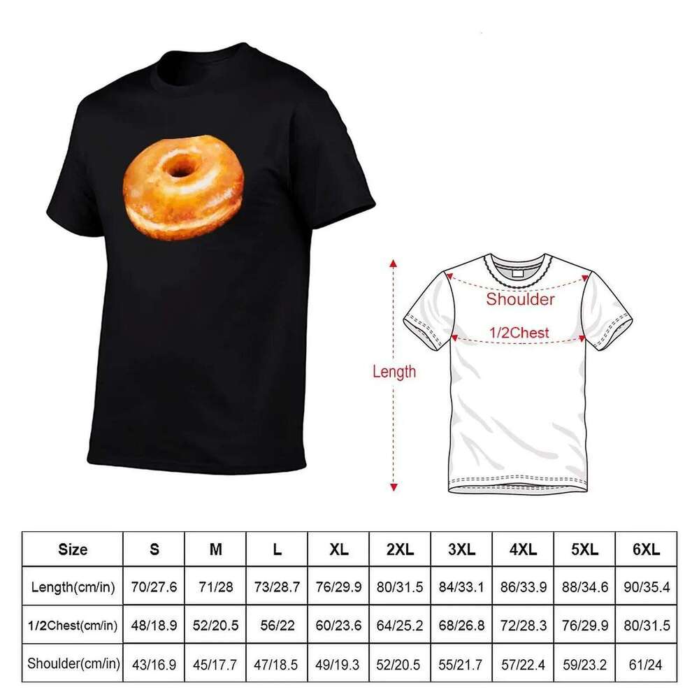 Donut T-Shirt graphic Glazed cotton t for man quality Pattern printed high shirts X260209
