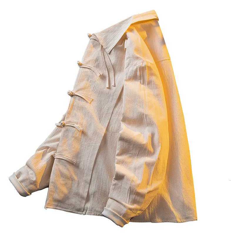 Spring Autumn New Chinese Buttoned Shirts Jacket Fashion Mens Retro Chinese Style Loose Casual Shirt Men Tops Male Clothes C260209