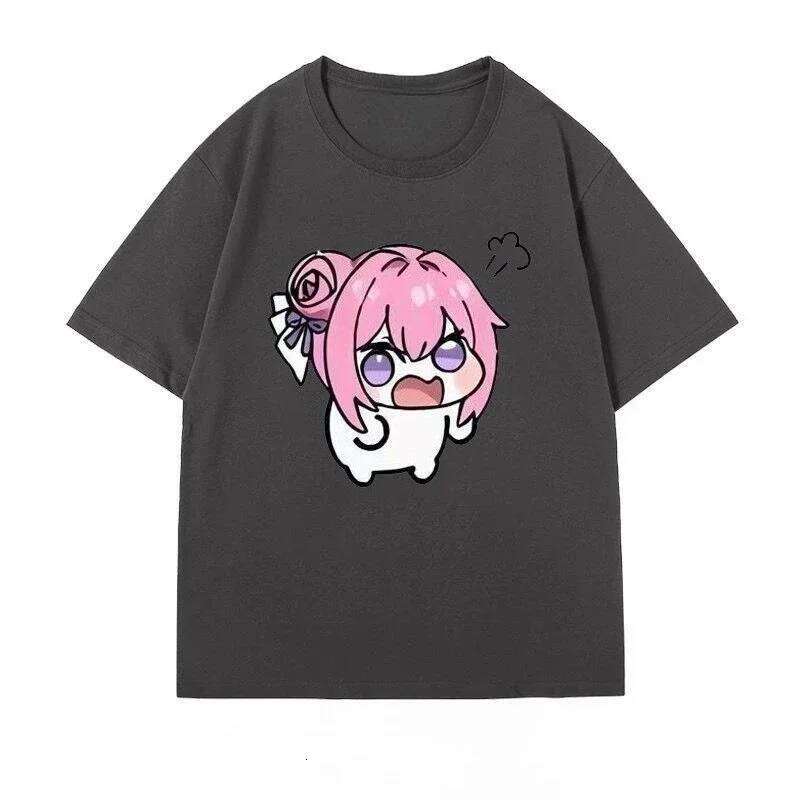 Doro Dorothy Pink Hair Dog Victory Goddess Surrounding Short Sleeve Men and Women Anime Summer Cute T-shirt Breathable Top X260209