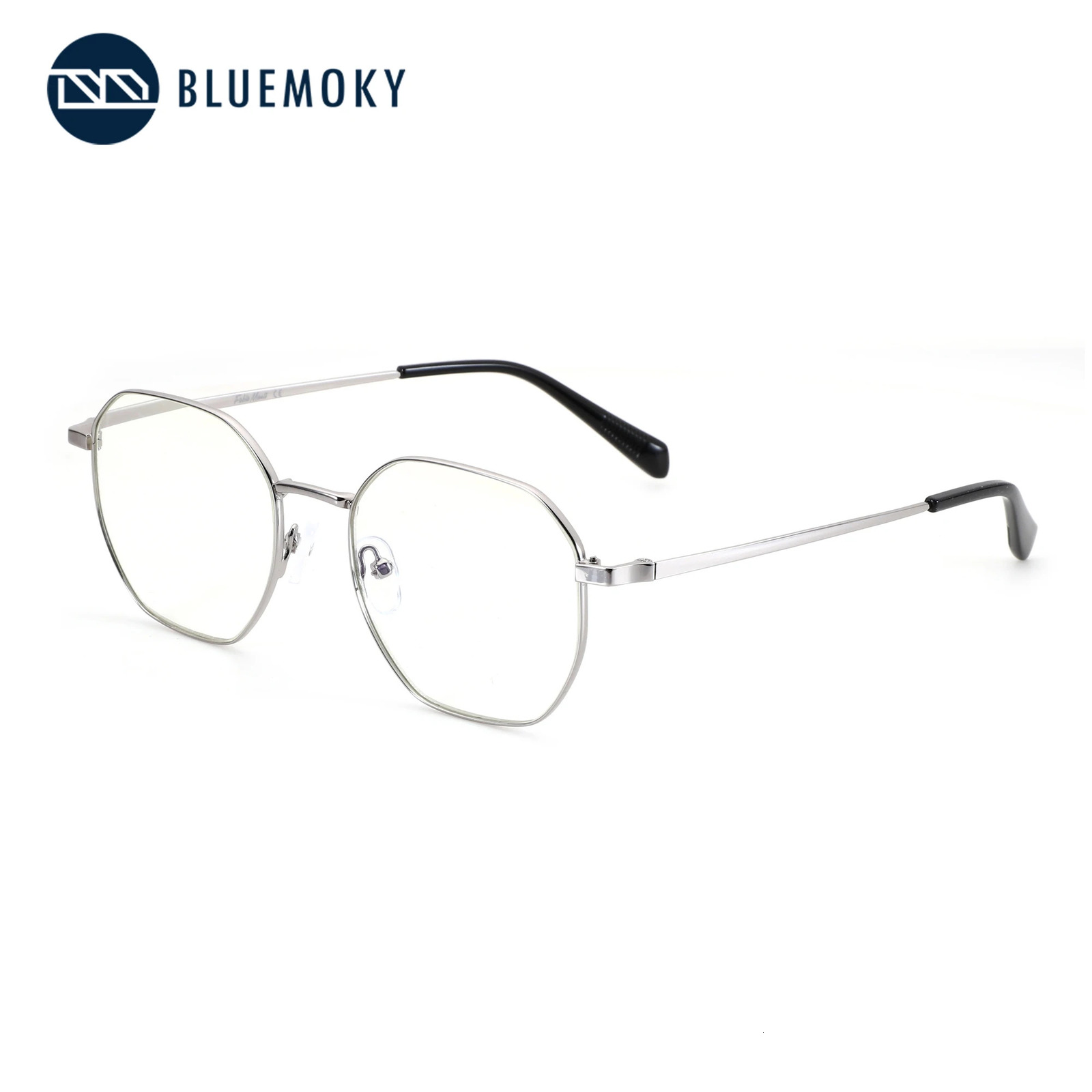BLUEMOKY Geometric n Optical Glasses Frame Unisex Polygonal Metal Non Prescription Eyewear for Men and Women 260206