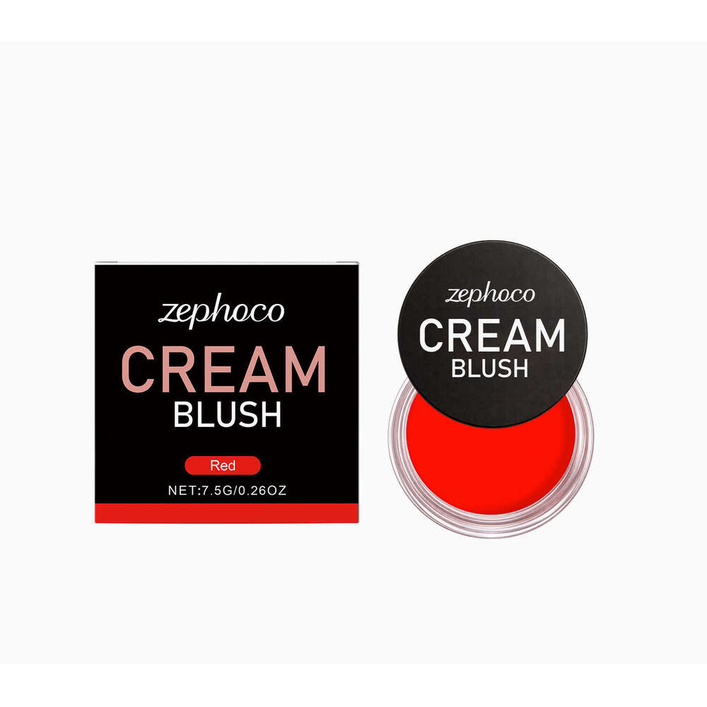 zephoco Red Silky Smooth Blush Hydrating Color Rendering Create a Rosy Glow Natural Contouring Makeup