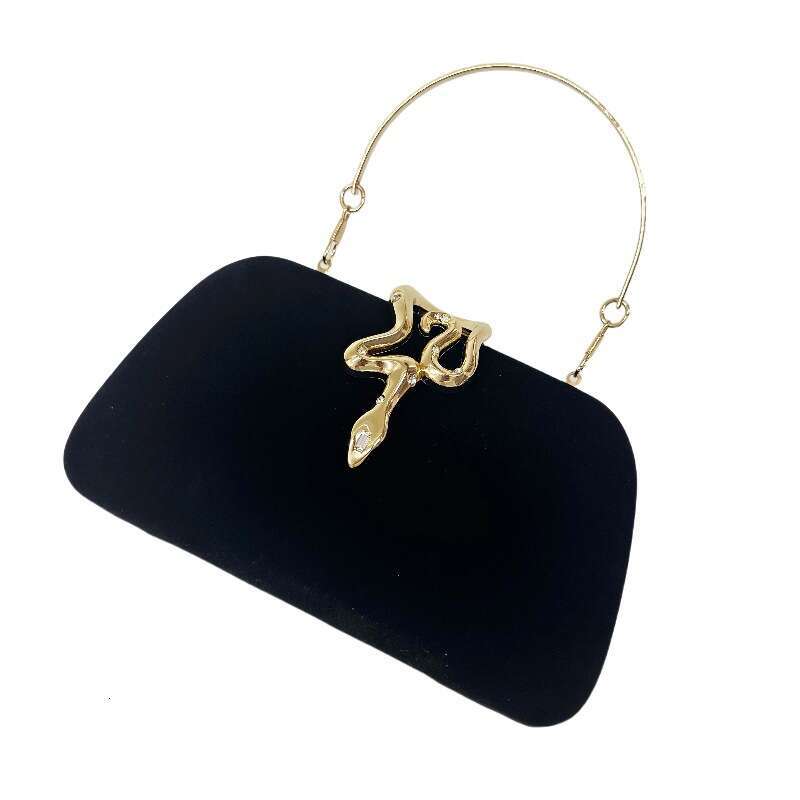 Cross Border New Women S Fashion Snake Shaped Lock Chain Crossbody Party Banquet Clutch Evening Bag