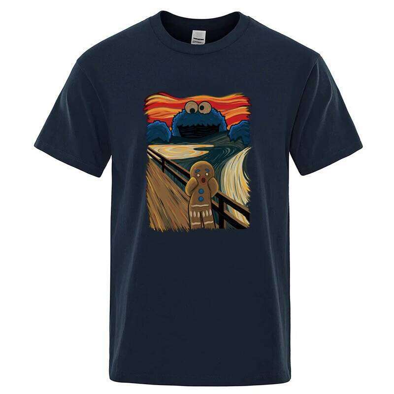 Summer Men's High Quality 100% Cotton Short Sleeve Print Casual Loose T Shirt O-neck T-shirt Male Tees for Men X260209