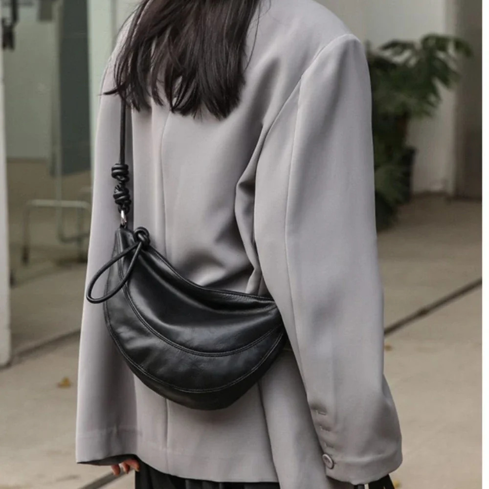High End Casual Versatile One Shoulder Crossbody Soft Leather Crescent Underarm Bag Crossbody Bags for Women Handbags for Women 260130