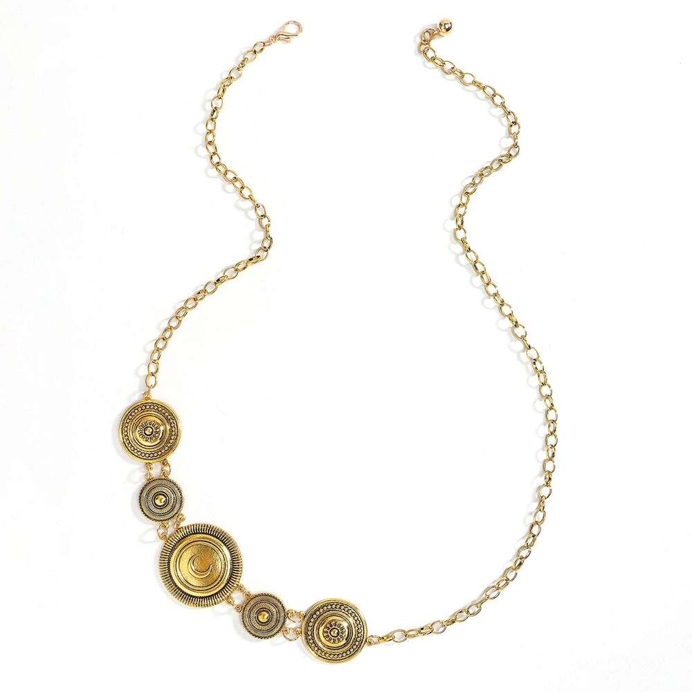 The new retro metal waist belt women 2024 senior sense 100 with a dress chain X260209