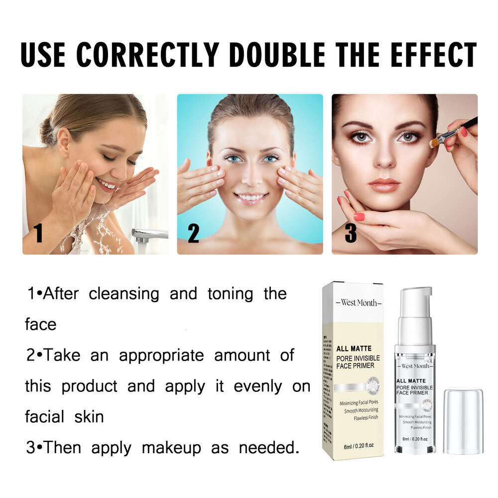 West Month Pore Concealing Primer Brightening Skin Tone Moisturizing Concealer Natural Contouring Isolation Cream