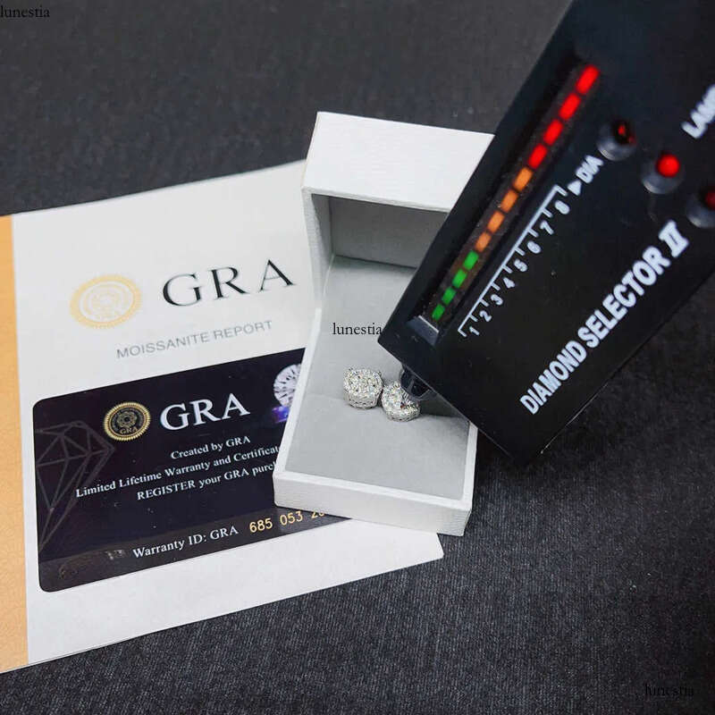 Designer Jewelry Wholesale Price Popular Hot Sale Iced Out Sterg Sier Jewellery Moissanite Vvs Screw Back Stud Earrings Category Gift