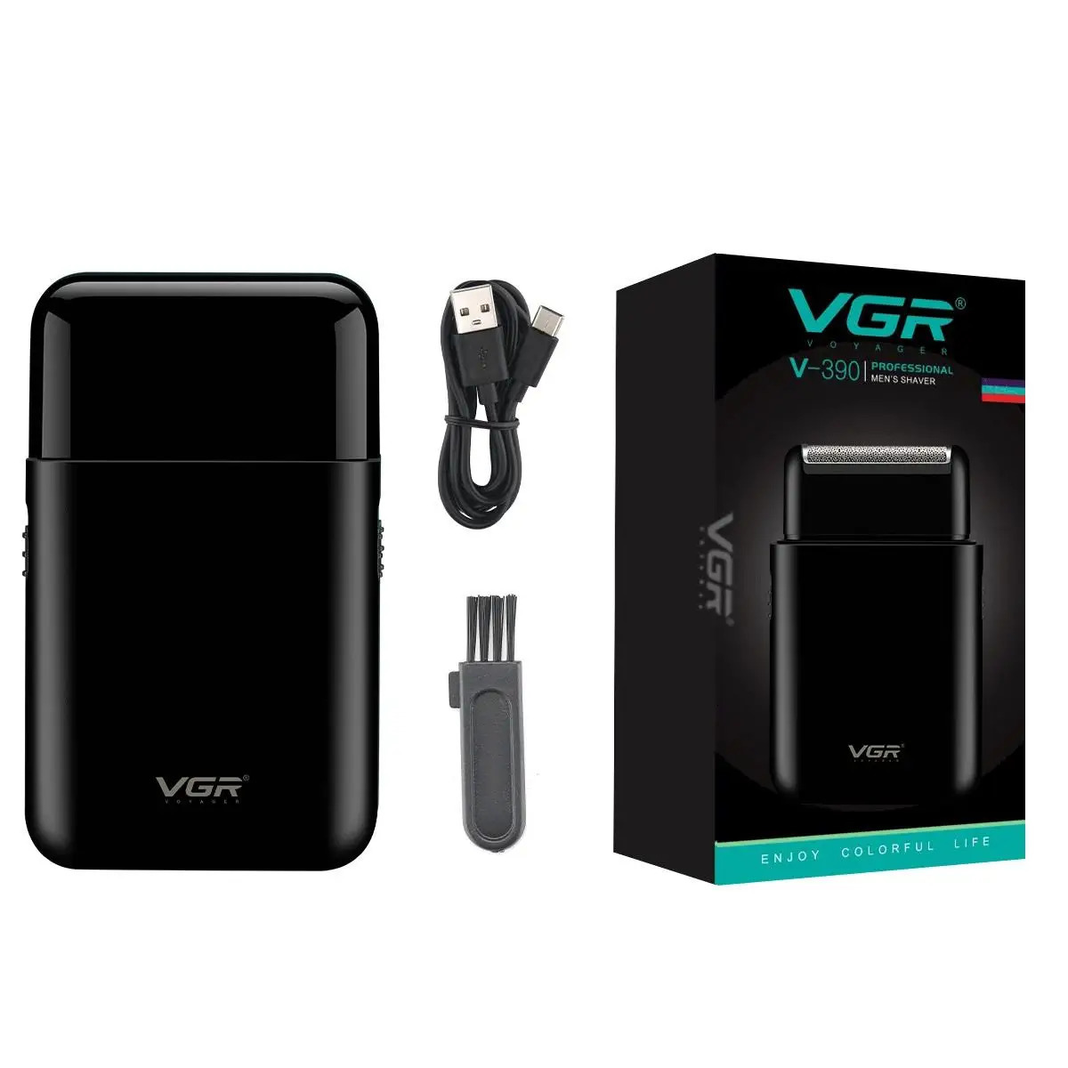 VGR V-390 mini single blade cordless beard trimmer razor rechargeable foil electric face body shaver for men Convenient razor 260126